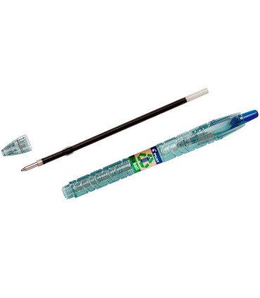 Boligrafo pilot ecoball plastico reciclado tinta aceite punta de bola 1 mm color azul