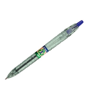 Boligrafo pilot ecoball plastico reciclado tinta aceite punta de bola 1 mm color azul