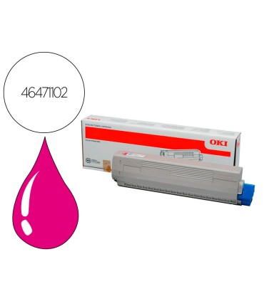 Toner oki laser 46471102 c823dn magenta 7000 paginas