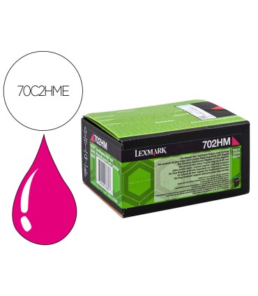 Toner lexmark laser 702hme cs310dn cs410 dn magenta 3000 paginas