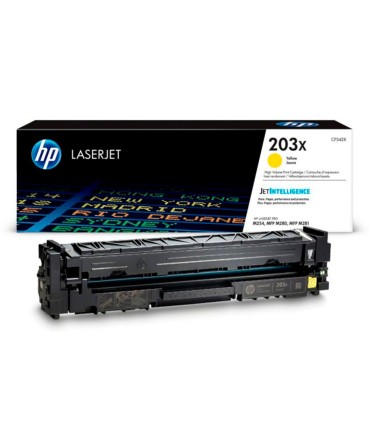 Toner hp laserjet 203x m254dw 280nw 281fdw amarillo 2500 paginas