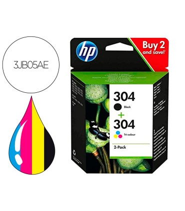 Ink jet hp 304 3jb05ae deskjet 2620 2630 3720 3730 3750 3760 envy 5010 5020 5030 multipack