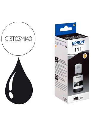 Ink jet epson ecotank c13t03m140 bk 5k 12 0ml et m1100 m1140 m1170 m1180 m2120m negro 6000