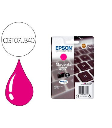 Ink jet epson 407l clavier wf 4745 series magenta 1900 paginas