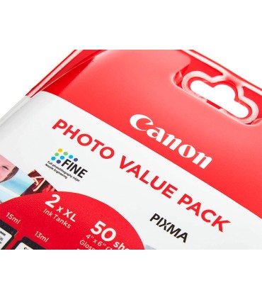 Ink jet canon photo value pixma mg2450 2550 multipack negro color pg545xl cl546xl 50 hojas papel foto 10x15 cm