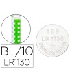 Pila q-connect tipo boton alcalina lr54 1.5v blister de 10 unidades