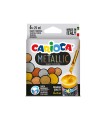 Tempera escolar carioca metallic bote 25 ml caja de 6 colores surtidos