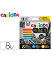 Rotulador carioca metallic punta fina caja de 8 colores surtidos