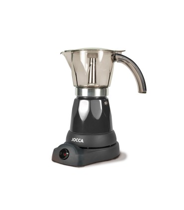 Cafetera jocca italiana electrica capacidad 6 tazas jarra transparente sin cables 220 240v color negro