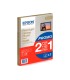 Papel fotografico epson premiun glossy photo satinado din a4 promo 2 x 15 hojas 225 gr