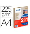 Papel fotografico epson premiun glossy photo satinado din a4 promo 2 x 15 hojas 225 gr