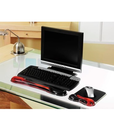 Reposamunecas kensington duo gel teclado color negro rojo 240x182x25 mm