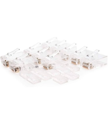 Conector nanocable rj45 8 hilos categoria 6