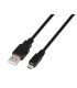 Cable usb nanocable 20 tipo a m micro usb b m color negro longitud 18 m