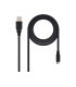 Cable usb nanocable 20 tipo a m micro usb b m color negro longitud 18 m