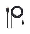 Cable usb nanocable 2.0 tipo a/m-micro usb b/m color negro longitud 1,8 m