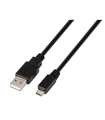 Cable usb nanocable 20 tipo a m micro usb b m color negro longitud 08 m