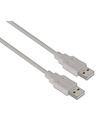 Cable usb nanocable 20 tipo a m a m color gris longitud 1 m