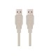 Cable usb nanocable 20 tipo a m a m color gris longitud 1 m