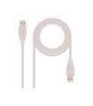 Cable usb nanocable 2.0 tipo a/m-a/m color gris longitud 1 m