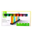 Rotulador q-connect fluorescente pastel punta biselada estuche de sobremesa 8 colores surtidos