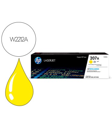 Toner hp 207a hp laserjet pro m255dw m255nw m282nw m283fdn amarillo 1250 paginas