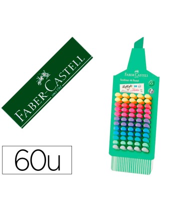 Rotulador faber fluorescente 1546 expositor de 60 unidades colores pastel surtidos