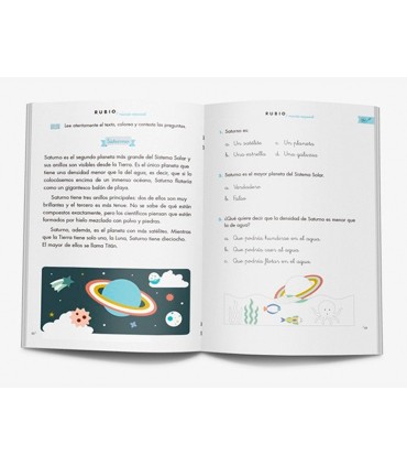 Cuaderno rubio competencia lectora 2 mundo espacial