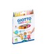 Rotulador giotto turbo color skin tones lavable punta bloqueada caja de 12 colores surtidos