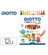 Rotulador giotto turbo color skin tones lavable punta bloqueada caja de 12 colores surtidos