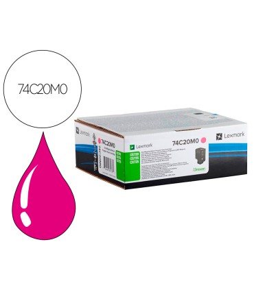 Toner lexmark laser 74c20m0 cx725de cs720de cs725de magenta 3000 paginas