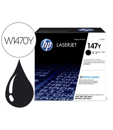 Toner hp 147y enterprise m611dn m612dn m635z m636z m635h mfp m636fh mfp negro 42000 paginas