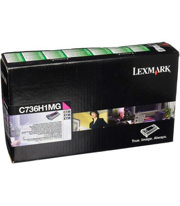 Toner laser lexmark c736h1mg magenta 10000 paginas