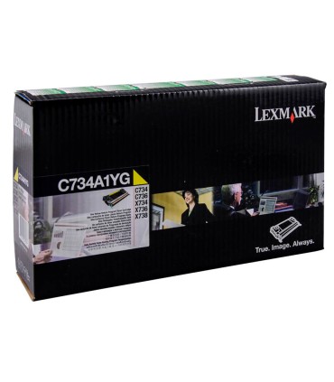 Toner laser lexmark c734 amarillo 6000 paginas