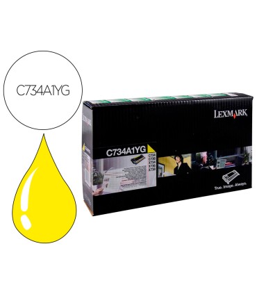 Toner laser lexmark c734 amarillo 6000 paginas