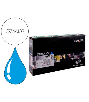 Toner laser lexmark c734 cian 6000 paginas