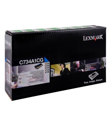 Toner laser lexmark c734 cian 6000 paginas