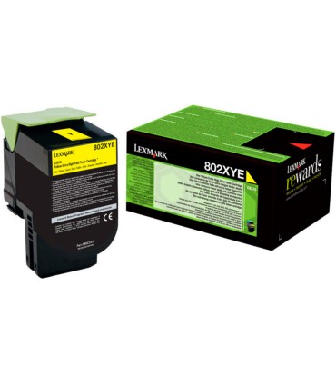 Toner laser lexmark 80c2xye amarillo 4000 paginas