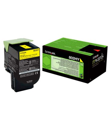 Toner laser lexmark 80c2hye amarillo 3000 paginas