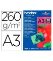 Papel fotografico brother premium plus brillo din a3 260g/m2 ink-jet pack de 20 hojas