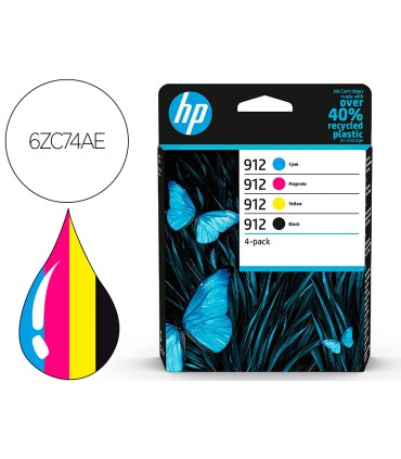 Toner hp 912 6zc74ae multi pack negro cian magenta amarillo