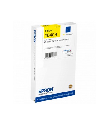 Ink jet epson t04c4 amarillo 1700 paginas