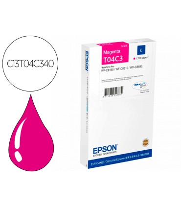 Ink jet epson t04c3 magenta 1700 paginas