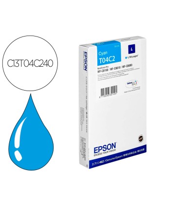 Ink jet epson t04c2 cian 1700 paginas