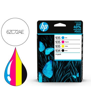 Toner hp 934 935 y 6zc72ae multi pack negro cian magenta amarillo