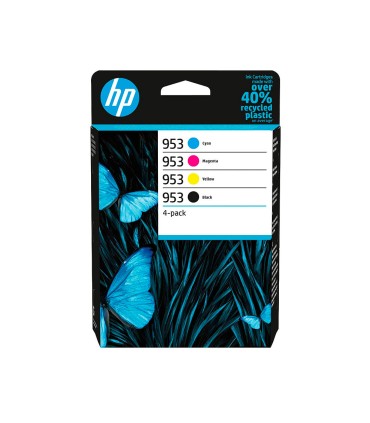 Ink jet hp 953 bk cmy 6zc69ae multipack negro cian magenta amarillo negro 900 pag y colores 630 pag