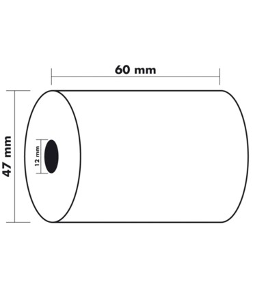 Rollo sumadora exacompta termico 60 mm x 47 mm 55 g m2