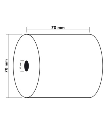 Rollo sumadora exacompta electro offset 70 mm x 70 mm 60 g m2