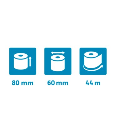 Rollo sumadora exacompta safe contact termico 80 mm x 60 mm 52 g m2