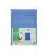 Carpeta dossier unero exacompta clean safe cartulina 400 gr din a4 azul paquete de 5 unidades